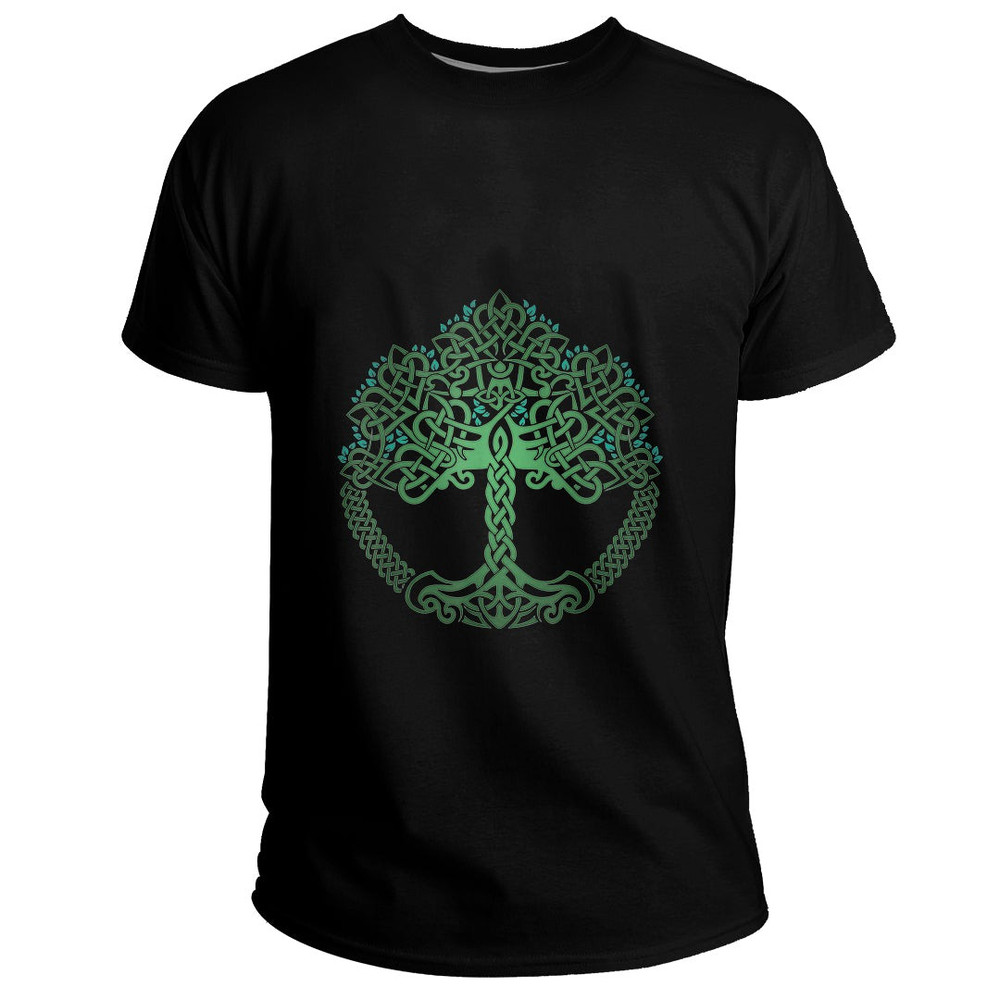 Custom VIKING CELTIC KNOTWORK TREE OF LIFE Basic TShirt Viking T Shirt For Men Women