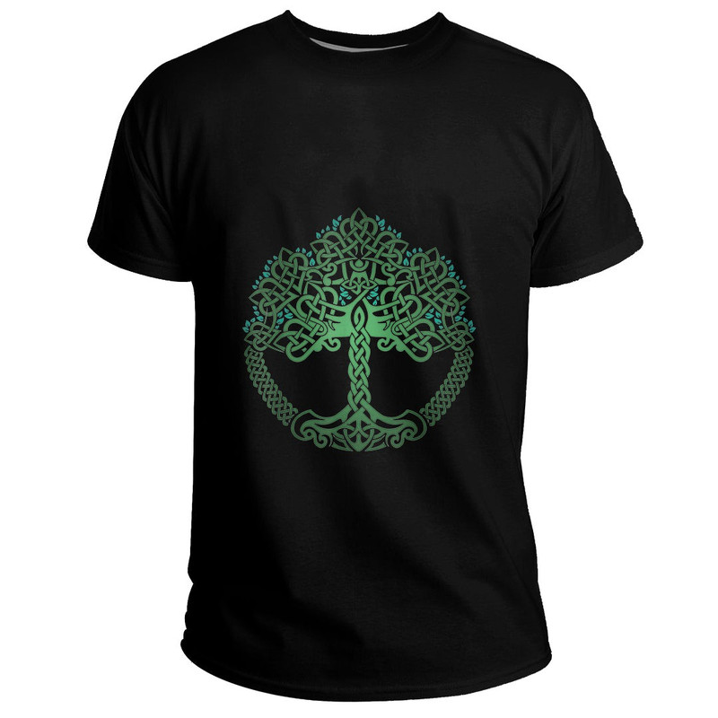 Custom VIKING CELTIC KNOTWORK TREE OF LIFE Basic TShirt Viking T Shirt For Men Women