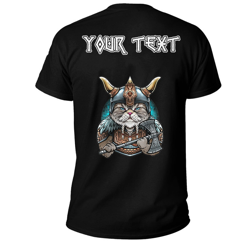 Custom Viking Cat Basic TShirt Viking T Shirt For Men Women