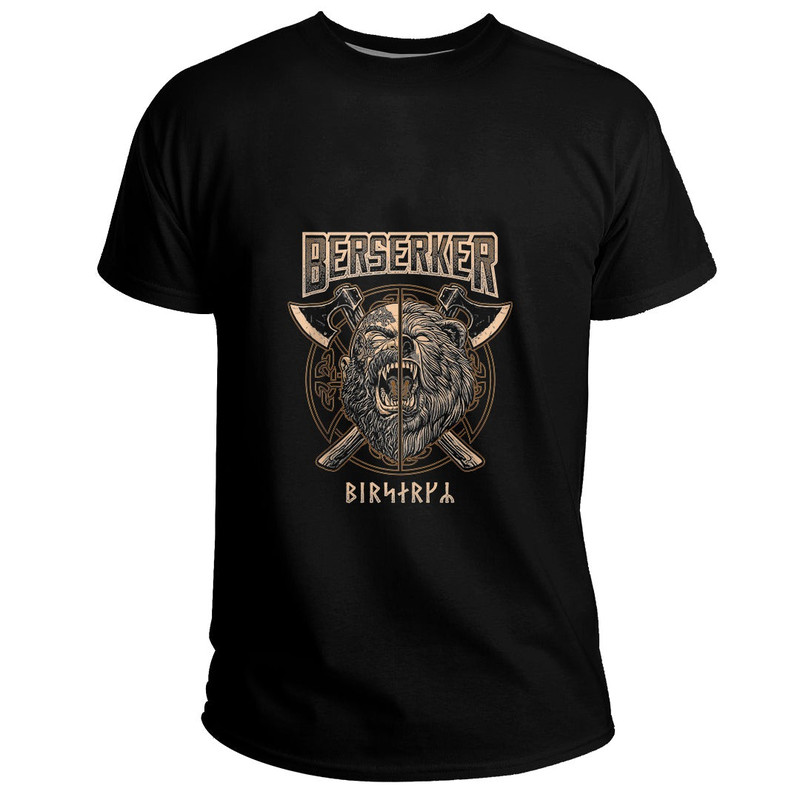 Custom Viking Berserker Norse Pagan Bear Warrior Basic TShirt Viking T Shirt For Men Women