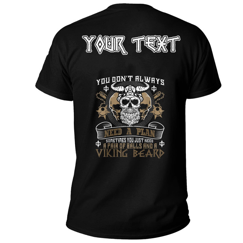 Custom Viking Beard Basic TShirt Viking T Shirt For Men Women