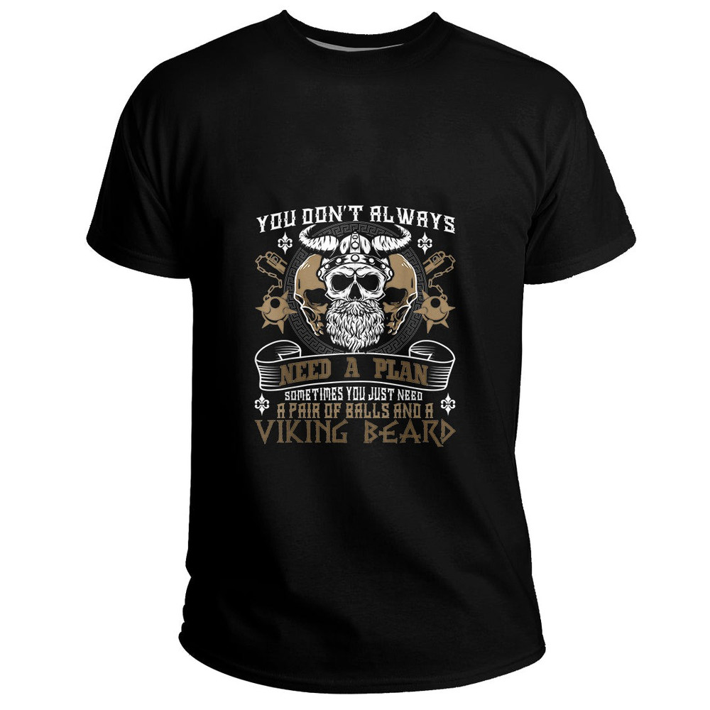 Custom Viking Beard Basic TShirt Viking T Shirt For Men Women