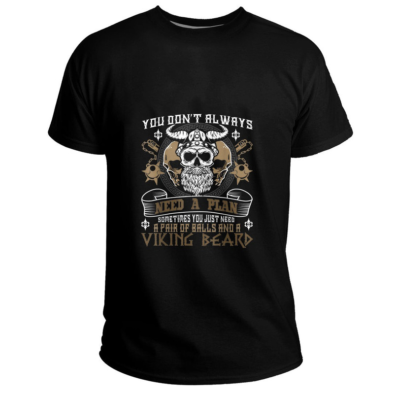 Custom Viking Beard Basic TShirt Viking T Shirt For Men Women