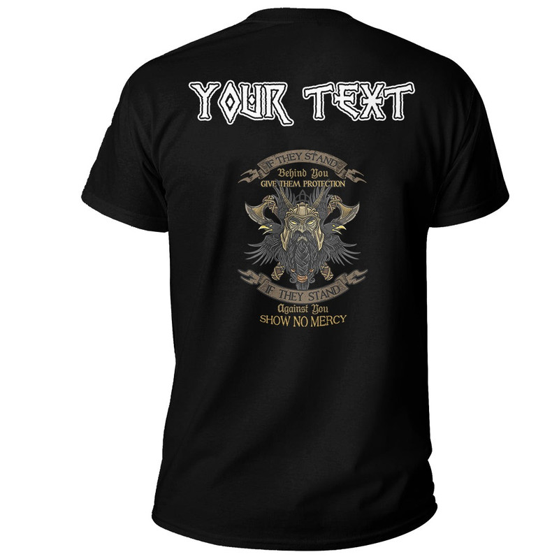Custom Veteran Warrior Pride No Mercy Basic TShirt Viking T Shirt For Men Women