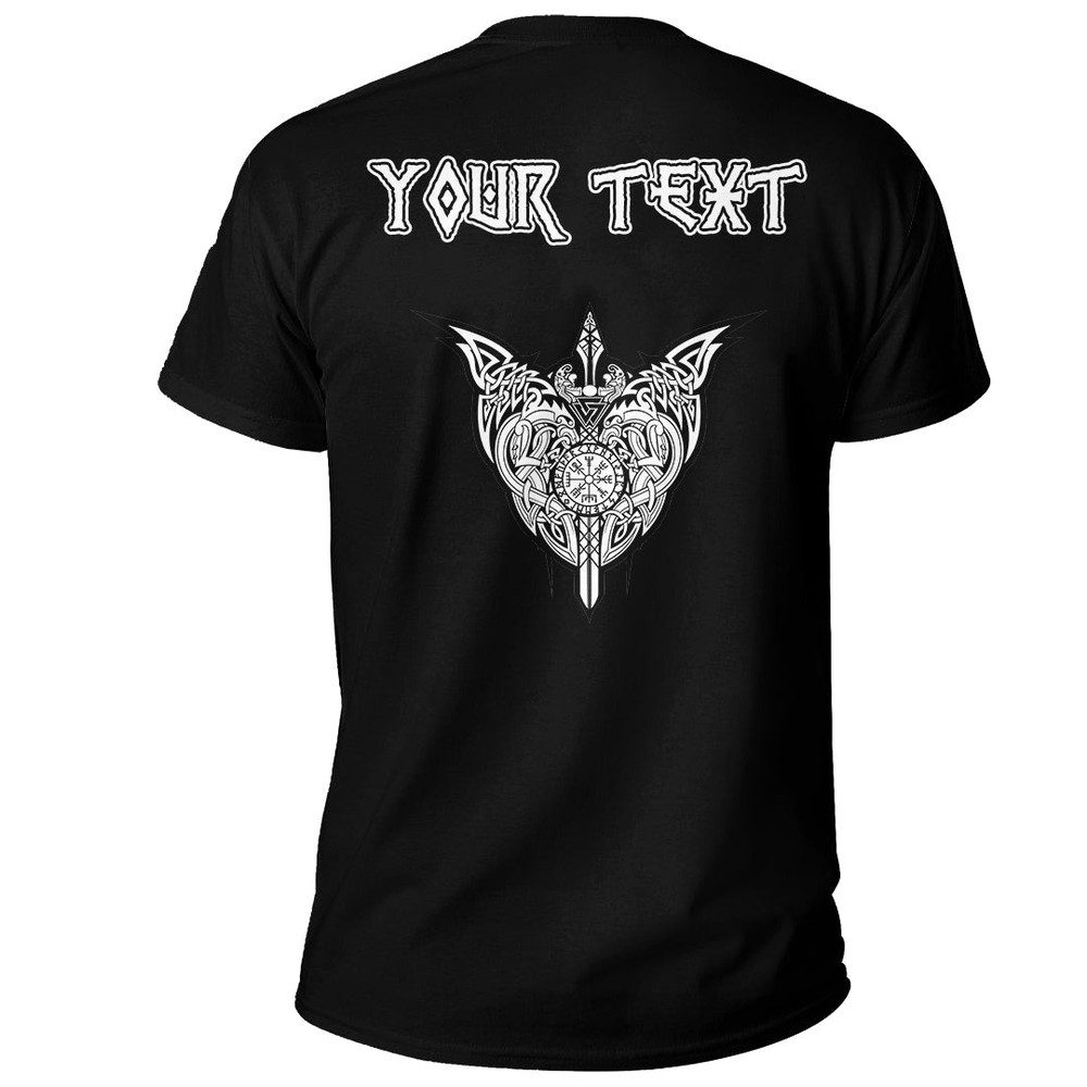 Custom Vegvisir Tattoo Basic TShirt Viking T Shirt For Men Women