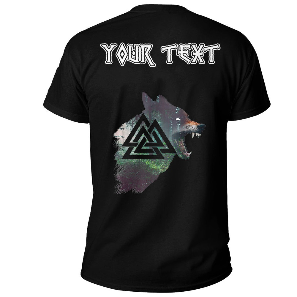 Custom Valknut Symbol Fenrir Wolf Valhalla Norse Viking Warrior Basic TShirt Viking T Shirt For Me