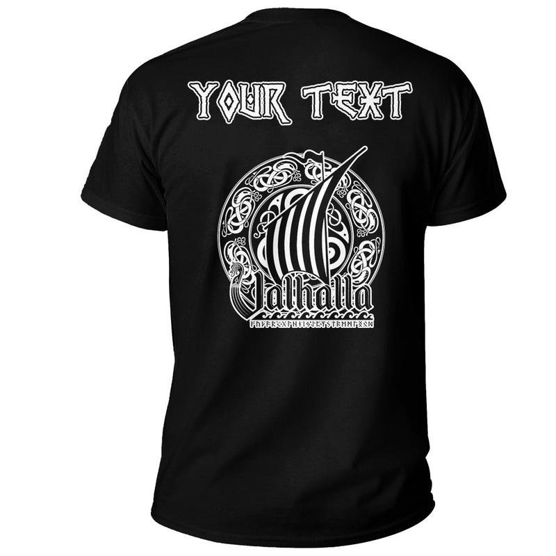 Custom ValhallScandinavian Drakkar Basic TShirt Viking T Shirt For Men Women