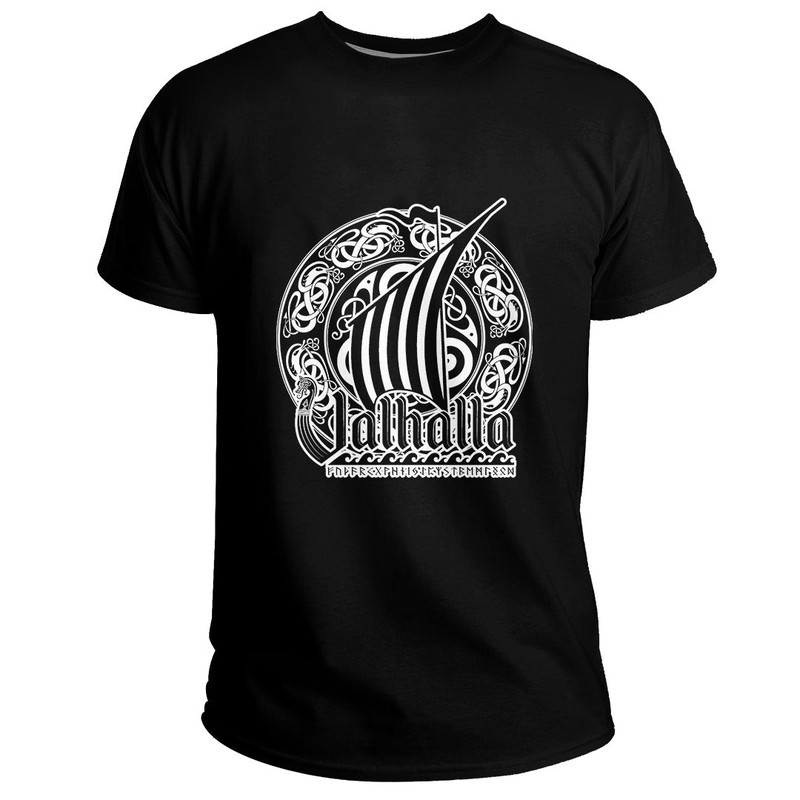 Custom ValhallScandinavian Drakkar Basic TShirt Viking T Shirt For Men Women