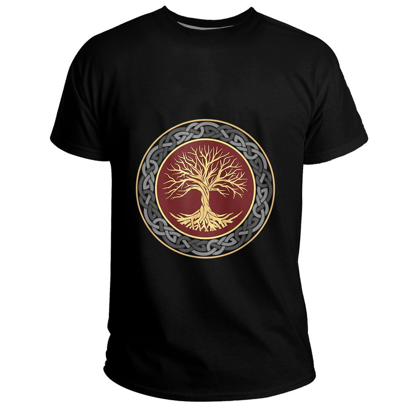 Custom Tree of Life Viking Celtic Tree of Life Nordic Basic TShirt Viking T Shirt For Men Women