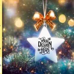 christmas snowflake ornament mockup vol-30