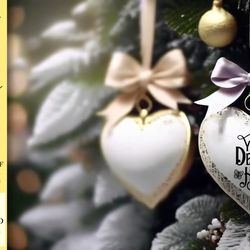 christmas ceramic heart ornament mockup vol-51