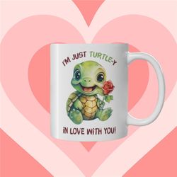 Turtle mug Cute Turtle Mug Turtle lover Gift Wwf gift stocking filler Turtle Coffee mug Valentine mug Love mug  Animal m