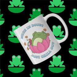 frog mug ceramic frog lover gift idea for her funny frog gift cottagecore mushroom mug funny novelty gift retro frog toa