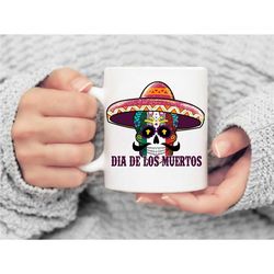 halloween mug for halloween gift for her gift day of the dead mug spooky gift mug fall gift skull mug seasonal gift mug