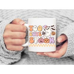 halloween mug halloween gift spooky ghost mug spooky gift fall seasonal gift retro mug fun gift seasonal coffee lover m