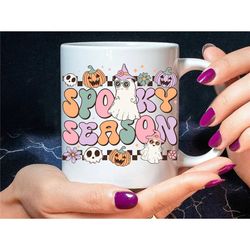 halloween mug halloween gift spooky ghost mug spooky gift fall seasonal gift retro gift mug fun mug seasonal coffee love