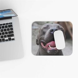 funny pitbull dog mouse pad, funny rectangle mousepad, meme desk decor, funny gaming mouse pad, unique desk mat