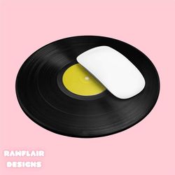 vinyl record mouse pad, funny round mousepad, meme desk decor, funny gaming mouse pad, unique desk mat