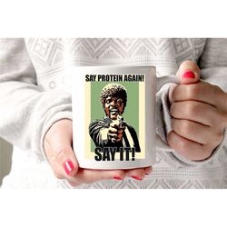 funny vegan mug, funny vegan saying, say protein mug, funny vegan, vegan mug, vegetarian mug, herbivore mug, animal love