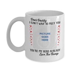 dad mug, father's day gift dear dad the bump, daddy gift, dad birth, personalized mug, custom mug, christmas gift, holid