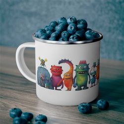 cute monsters kids mug | unbreakable/shatterproof | cute gift for son | cute gift for daughter | birthday gift | grandch