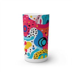 pop art conical coffee mugs coffee lovers gift for housewarming gift for her & him home decor new home gift coffee tumbl