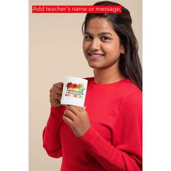 personalised teacher mug gift say thank you for helping me grow to your teacher best teacher coffee cup  gift end of yea