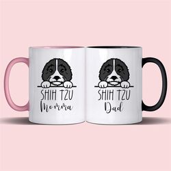 shih tzu dog mum and dad 11oz mug gift set