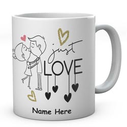 just love mug - personalised mug with name or text - valentines gift for special friends