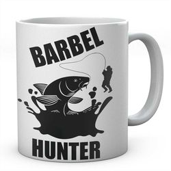 barbel hunter fishing mug novelty coffee tea ceramic mug present fishing gift idea secret santa