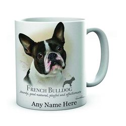 personalised french bulldog dog ceramic tea-coffee mug ideal gift