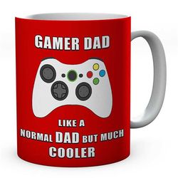 gamer dad like a normal dad but much cooler mug novelty gift ideal coffee / tea