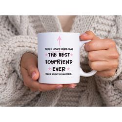 funny girlfriend mug, best boyfriend mug, funny coffee mug, best boyfriend gift, birthday present for him, funny coffee