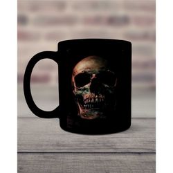 skull mug, skull cup, skeleton mug, goth mug, skull coffee mug, spooky mug, skull mug ceramic, horror coffee mug, horror