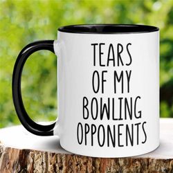 bowling mug, bowling gift, bowling coach gifts, 15oz 11 oz, tears of my bowling opponents, funny mug, gift for bowlers,