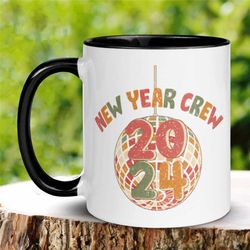 retro new year mug, new years gift, holiday mug, happy new year, new year 2024 coffee mug, new beginnings gift, new year