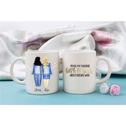 personalised sister mug, best friend mug, gift for best friend, best sister mug, bestie mug, friendship mug, best bitche