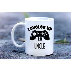 new uncle mug, new uncle gift, uncle to be mug, new uncle cup, leveled up to uncle, new uncle coffee mug
