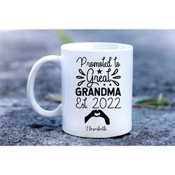 great grandmother mug, pregnancy announcement, great grandma mug,  customised mug, personalised gift, custom name,