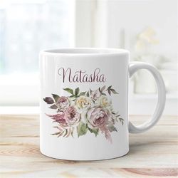 personalised mug - romance bouquet - gifts for her