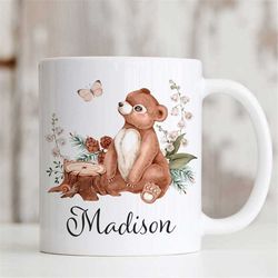 personalised bear mug - personalised mug - children's mug