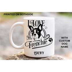frenchie, personalised dog mug, custom coffee mugs, custom mug