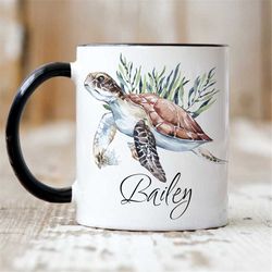 Turtle Mug - Personalised Turtle Mug - Quote Mug