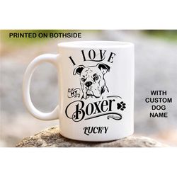 boxer personalised dog mug, custom coffee mugs, custom mug