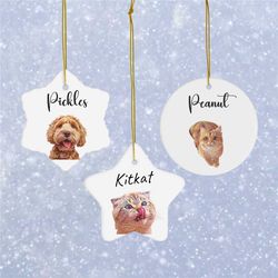 personalized pet ornament using pet's photo  name custom ornament christmas ornament personalized dog ornament custom do