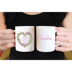 best mum mug with personalised name, mum gift, mothers day gift, best mother mug gift
