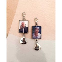 Bouquet Memory Charm, Wedding Photo Charm for Bride, Remembering dad,mom Photo Locket, Remembering Loved One at Wedding