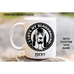 bloodhound personalised dog mug, custom coffee mugs, custom mug