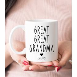 great great grandmother mug, pregnancy announcement, great grandma mug,  customised mug, personalised gift, custom name