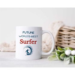 surf gift for him, surfer cup, gift for best surfer, surfing design, cermic mug, surfboard mug,birthday present for him/